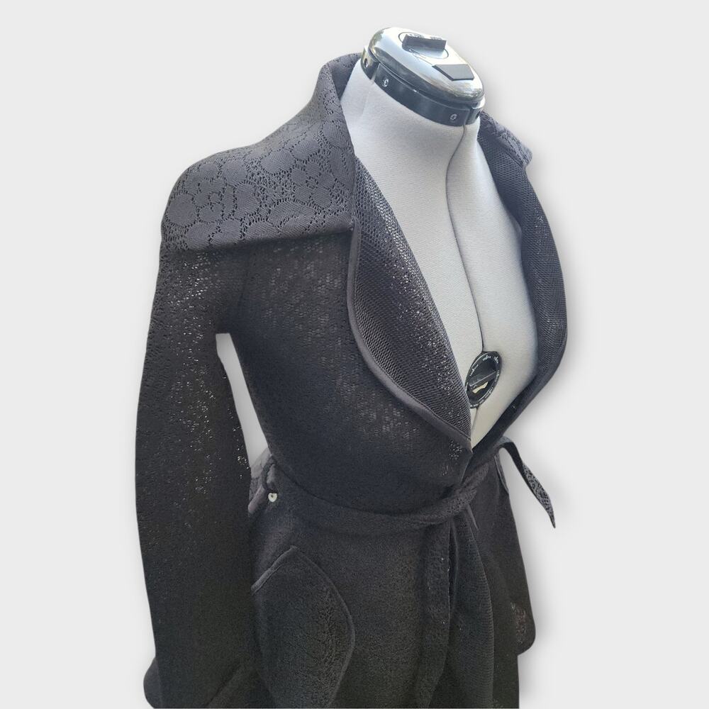 Ups & Downs Sheer Duster Jacket Womens S Black Lace FairyGoth Cottagecore Witchy - Picture 4 of 9